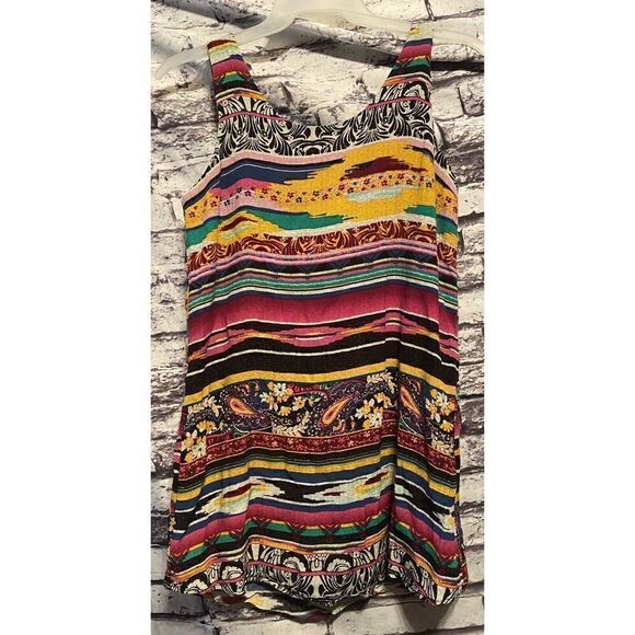 Sady & Lu BOHO Sleeveless Mini Dress Medium U Shaped Neckline - Picture 2 of 7